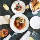 meat balls on white ceramic plate